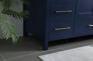54 Inch SIngle Bathroom Vanity In Blue