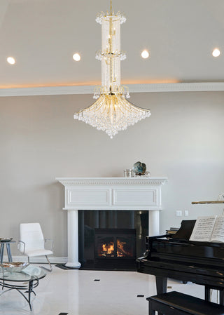 Toureg 20 light Gold Chandelier Clear Royal Cut Crystal