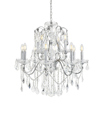 St. Francis 12 light Chrome Chandelier Clear Royal Cut Crystal