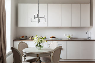 Carmella 6 lights pendant in chrome