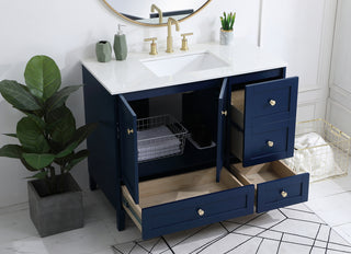 42 inch Single Bathroom Vanity in Blue