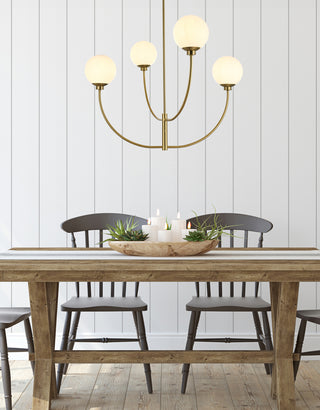 Nyomi 36 inch chandelier in Satin Gold