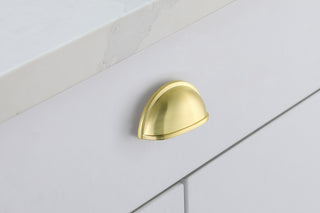 Atticus 3" Center to Center Brushed Gold Cup Bar Pull Multipack (set of 10)