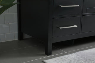 54 Inch SIngle Bathroom Vanity In Black