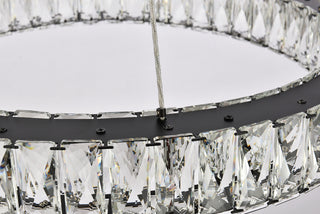 Monroe 23 inch LED round Single pendant in black