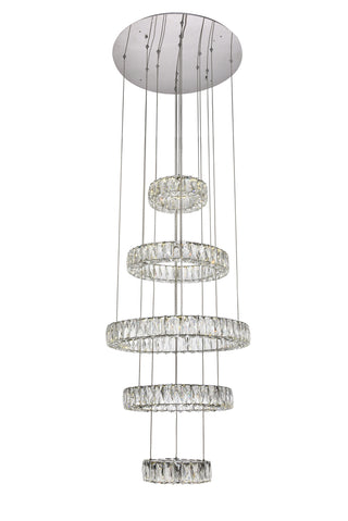 Monroe Integrated LED chip light Chrome Chandelier Clear Royal Cut Crystal