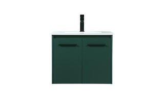 24 inch Single bathroom vanity in green