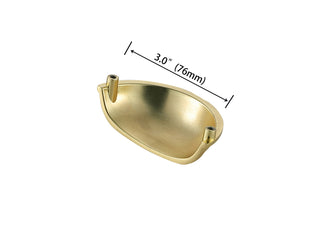 Atticus 3" Center to Center Brushed Gold Cup Bar Pull Multipack (set of 10)