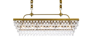 Nordic 40 inch rectangle pendant in brass