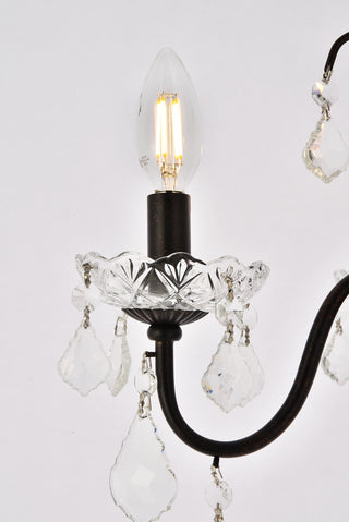 St. Francis 4 light Dark Bronze Pendant Clear Royal Cut Crystal