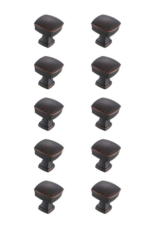 Irvin 1.3" Oil-rubbed Bronze Square Knob Multipack (Set of 10)