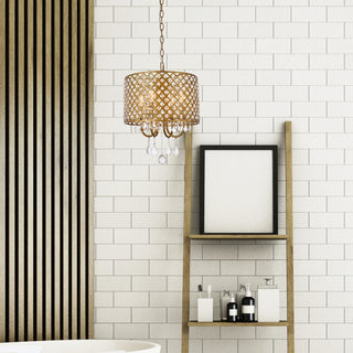 Elise 14 inch pendant in brass