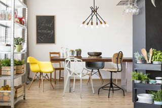 Lucca 23 inch pendant in black and brass