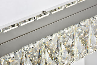 Monroe Integrated LED chip light Chrome Wall Sconce Clear Royal Cut Crystal