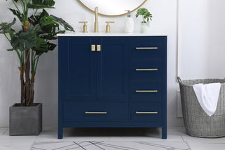 36 inch Single Bathroom Vanity in Blue