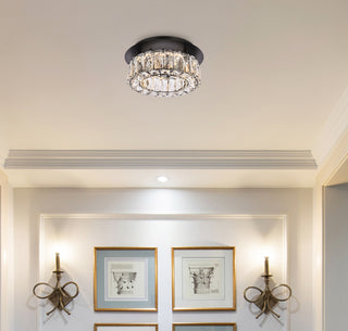 Monroe 12 inch LED Single flush mount in black