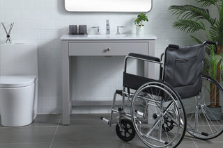 36 Inch ADA Compliant Bathroom Vanity In Grey