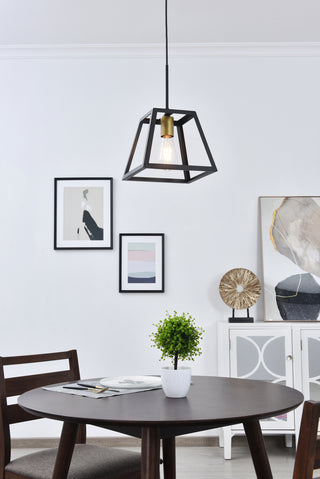 Resolute 1 light brass and black Pendant