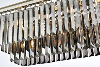Sydney 12 light polished nickel Chandelier Silver Shade (Grey) Royal Cut Crystal
