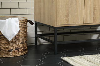36 inch Single bathroom vanity in mango wood