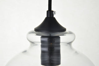Destry 1 Light Black Pendant With Clear Glass