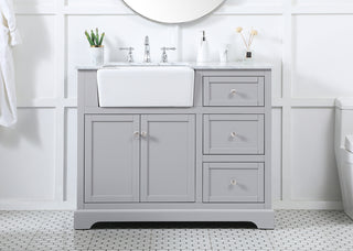 42 inch Single bathroom vanity in grey