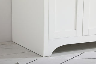 48 inch Single Bathroom Vanity in White with Backsplash