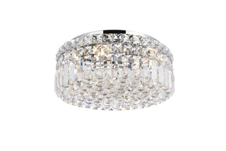 Maxime 4 light Chrome Flush Mount Clear Royal Cut Crystal