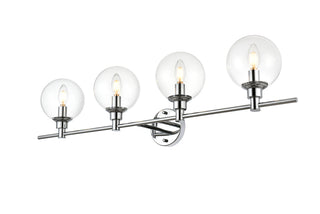 Jaelynn 4 light Chrome and Clear Bath Sconce