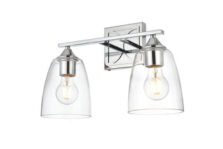 Harris 2 light Chrome and Clear Bath Sconce