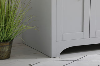 48 inch Single Bathroom Vanity in Grey with Backsplash