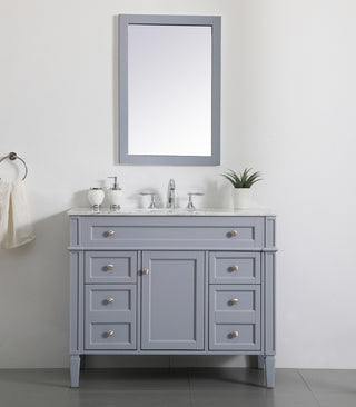 42 inch Single bathroom vanity in grey