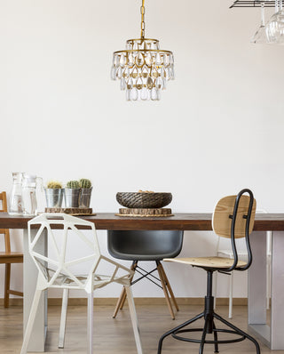 Mila 12 inch pendant in brass