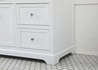 60 inch Single bathroom vanity in white