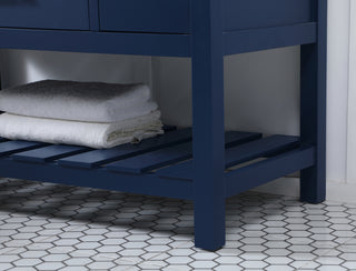 48 inch Single bathroom vanity in blue with backsplash