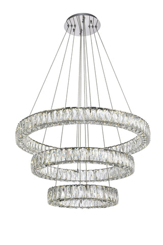 Monroe Integrated LED chip light Chrome Chandelier Clear Royal Cut Crystal