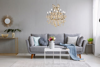 Maria Theresa 13 light Golden Teak Chandelier Golden Teak (Smoky) Royal Cut Crystal