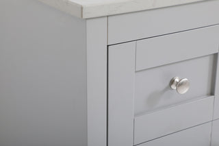 48 inch Single Bathroom Vanity in Grey with Backsplash