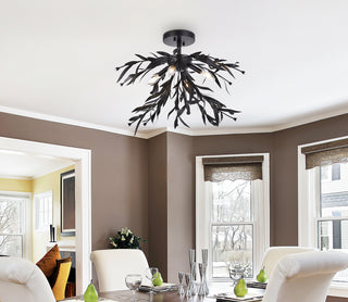 Priscilla 23 inch flush mount in black