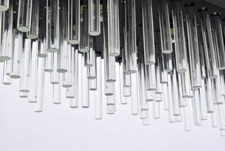 Dallas 48 inch rectangle crystal pendant in black
