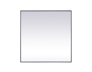 Metal Frame Square Mirror 48 inch in Black