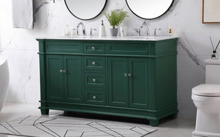 60 inch double bathroom vanity set in black