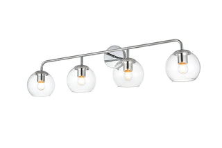 Genesis 4 light Chrome and Clear Bath Sconce