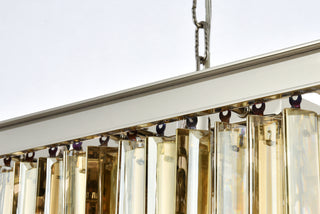 Sydney 12 light polished nickel Chandelier Golden Teak (Smoky) Royal Cut Crystal
