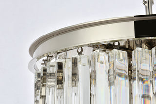 Sydney 6 light polished nickel Pendant Clear Royal Cut Crystal