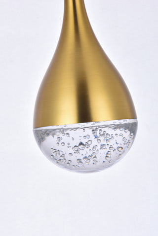 Amherst 10 inch LED pendant in satin gold