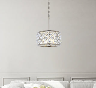 Madison 4 light polished Nickel Pendant Clear Royal Cut Crystal