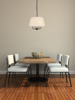 Maple Collection Pendant D17 H13.75 Lt:4 Black Finish