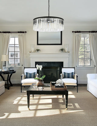 Sydney 10 light Matte Black Chandelier Clear Royal Cut Crystal
