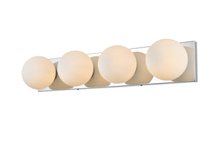 Jaylin 4 light Chrome and frosted white Bath Sconce